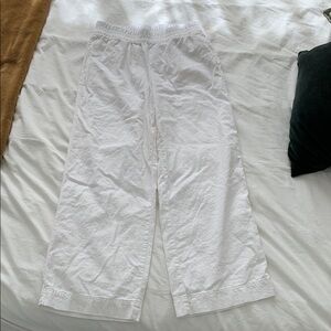 White Wide-Leg Pants Old Navy Linen